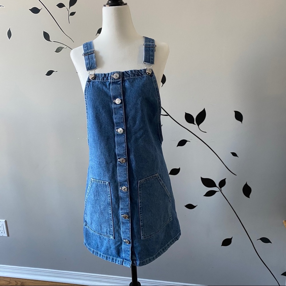 H&M denim skirt overalls